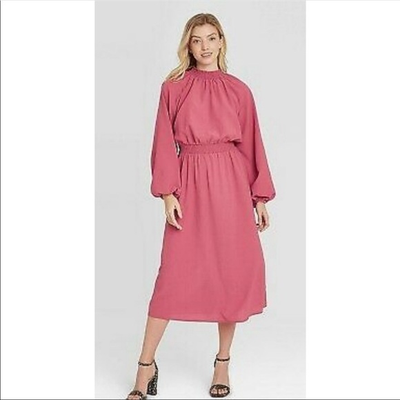 a new day Dresses & Skirts - NEW a new day maxi pink smocked dress